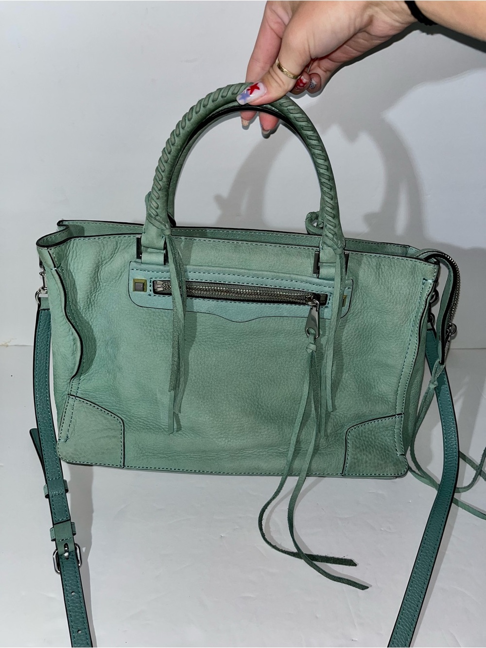 😍 Rebecca Minkoff Sea foam Green Leather Purse